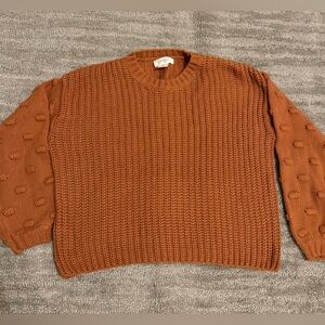 Jessica Simpson Rusty Orange Cropped Sweater Size S